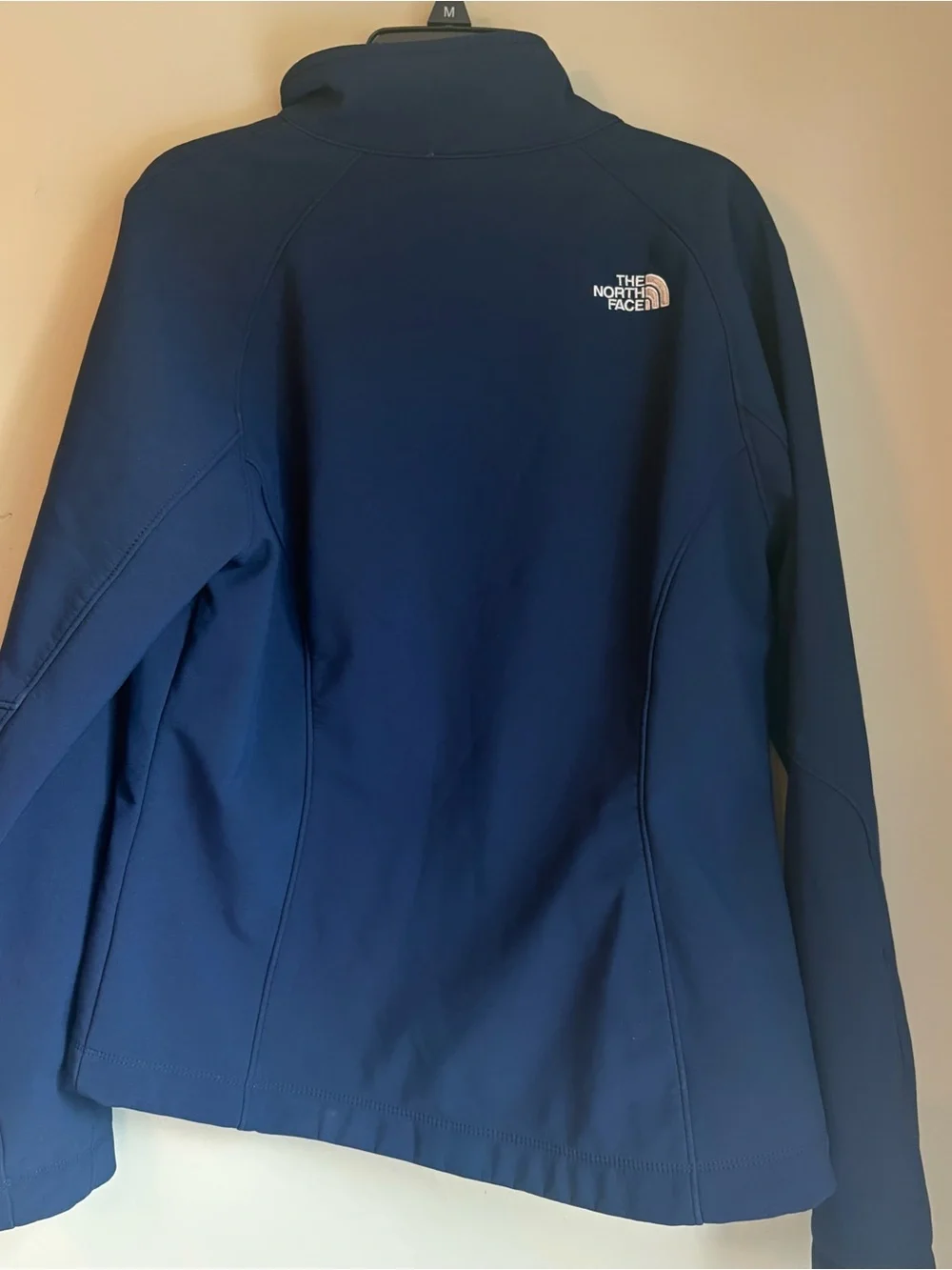 The North Face Navy Blue Softshell Jacket with Chest Logo